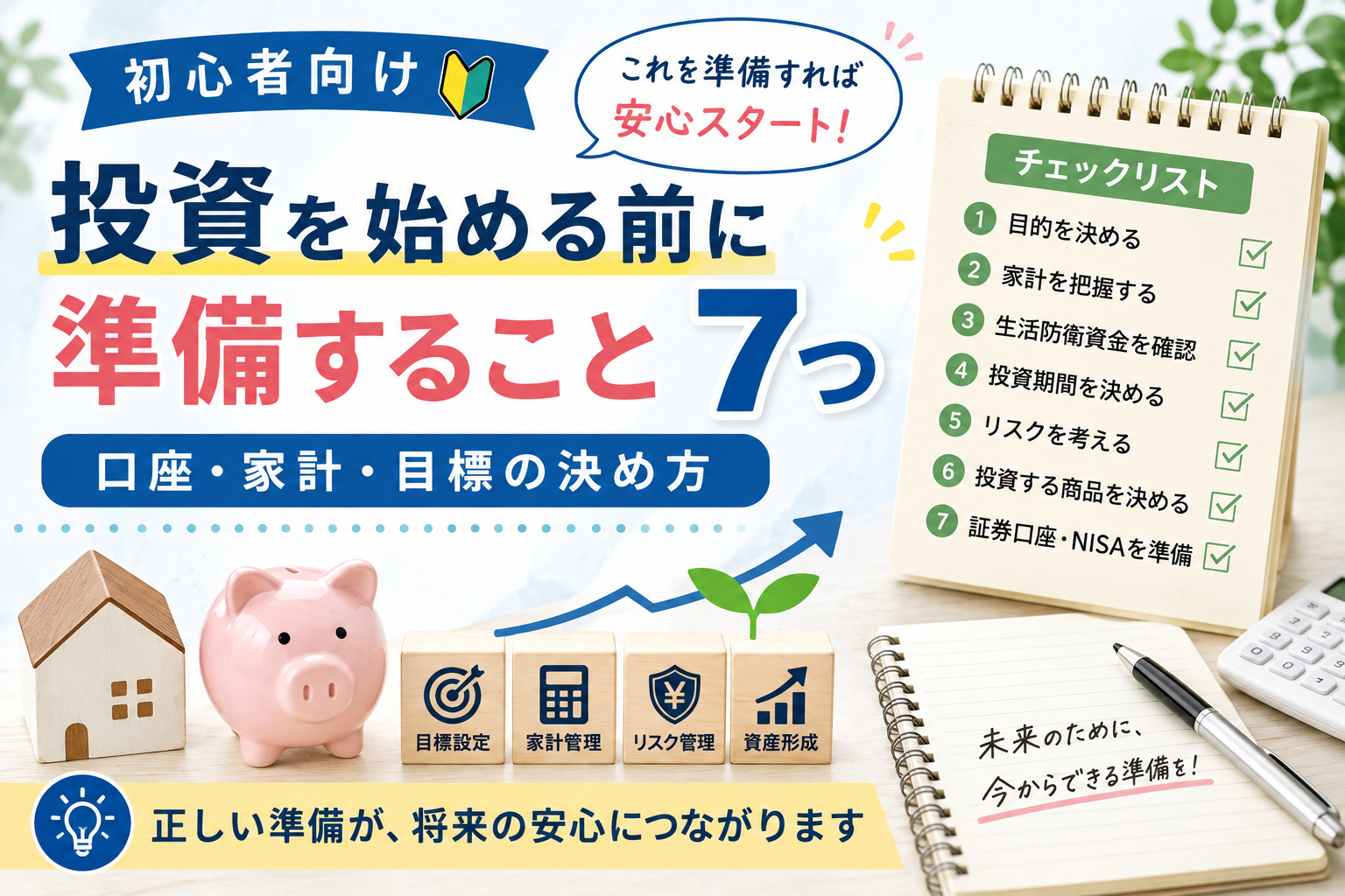 投資を始める前に準備すること7つを初心者向けに解説