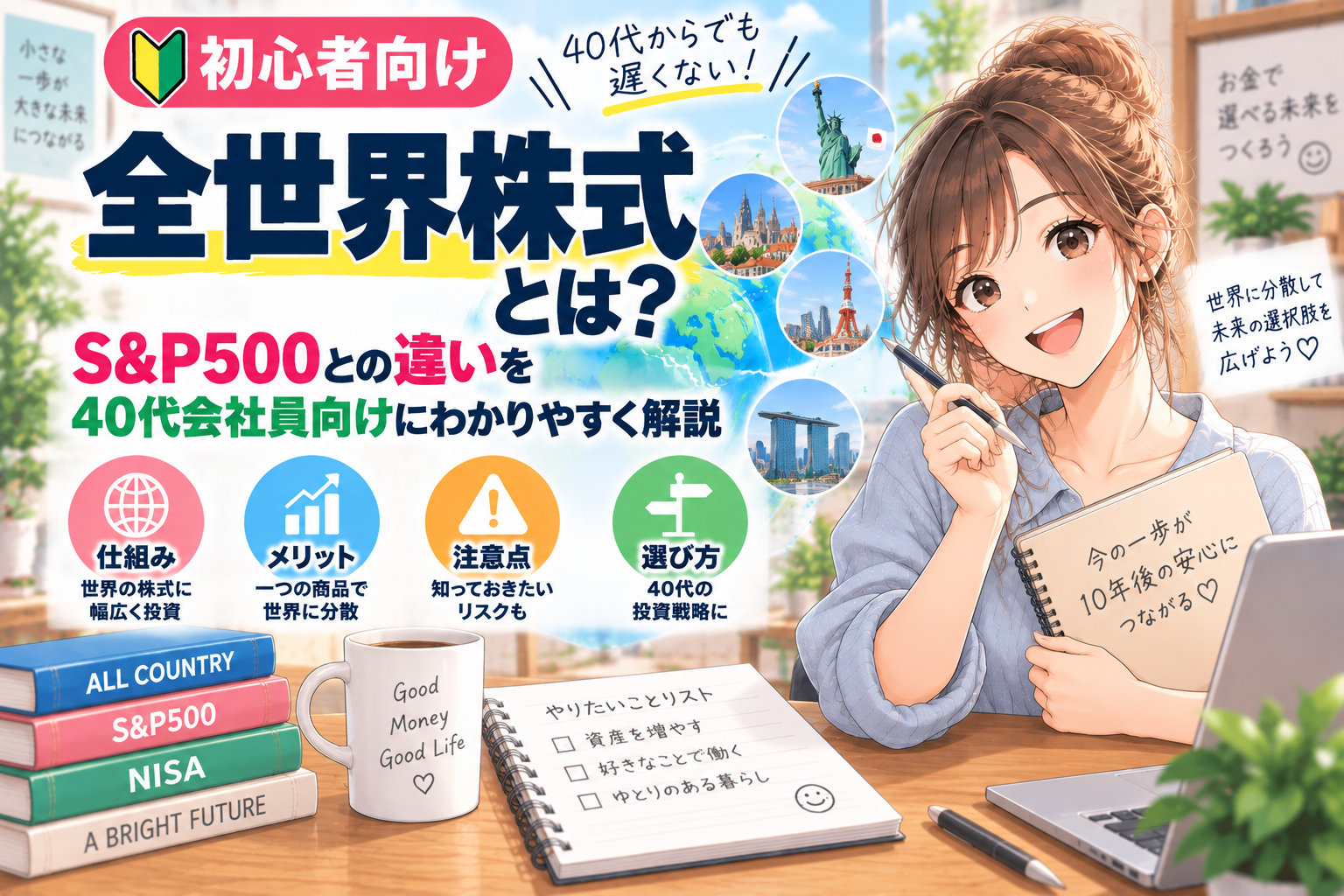 全世界株式とS&P500の違いを解説