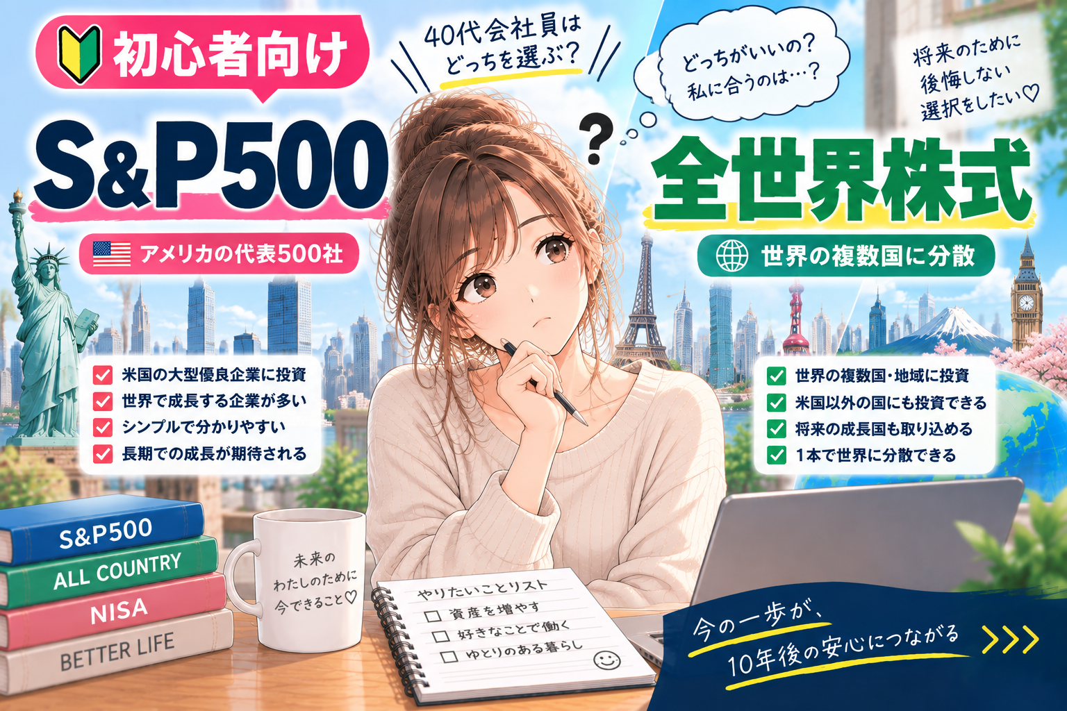 S&P500と全世界株式、どっちがいい？