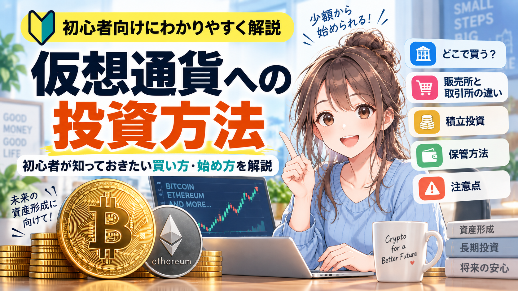 仮想通貨への投資方法を初心者向けに解説