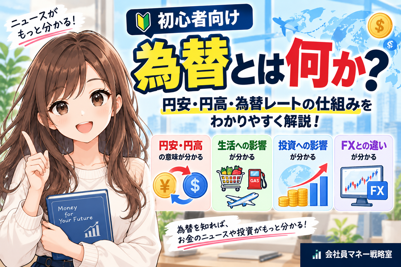 為替の仕組みや円安・円高を初心者向けに解説。
