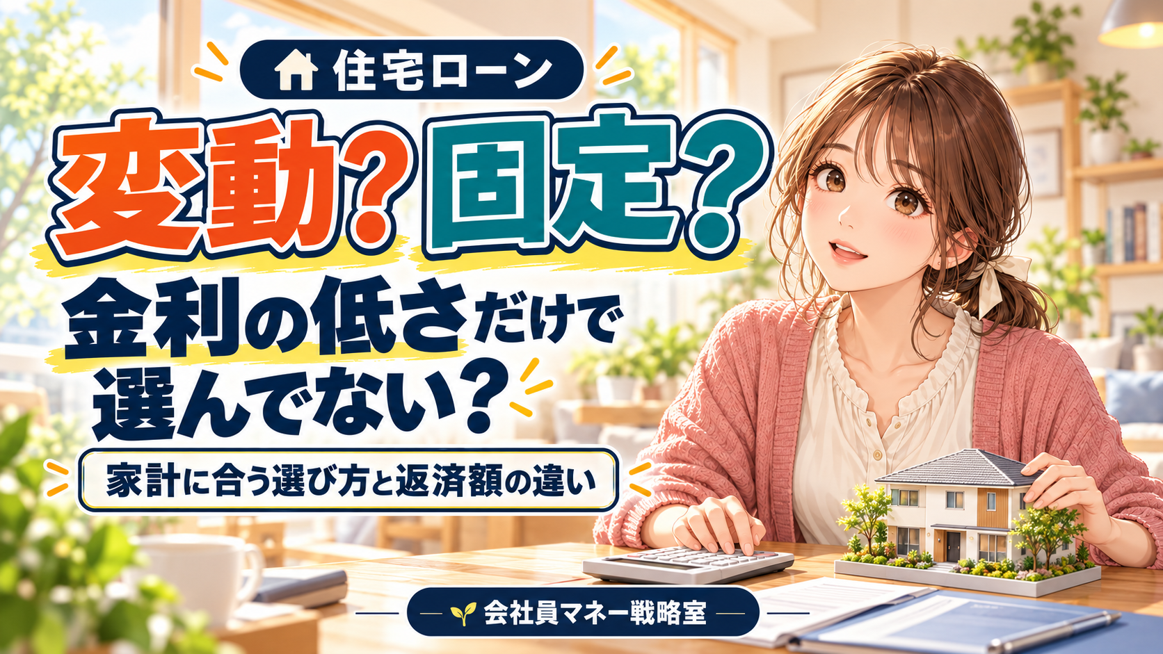 住宅ローンは変動金利と固定金利どっちがいい？家計に合う選び方と返済額の違いを解説